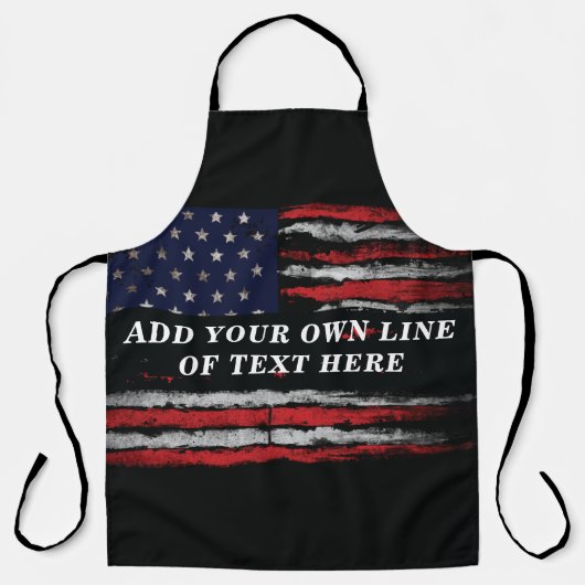 Fügen Sie Ihren eigenen Text unter der amerikanisc Schürze (Vorderseite)