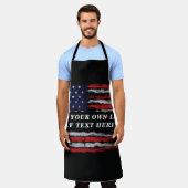 Fügen Sie Ihren eigenen Text unter der amerikanisc Schürze (Getragen)