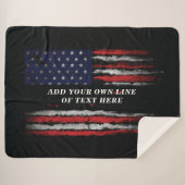 Fügen Sie Ihren eigenen Text unter der amerikanisc Sherpadecke (Vorderseite (Horizontal))