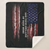 Fügen Sie Ihren eigenen Text unter der amerikanisc Sherpadecke (Vorderseite)