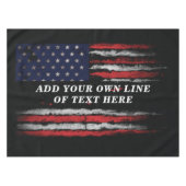 Fügen Sie Ihren eigenen Text unter der amerikanisc Tischdecke (Vorderseite (Horizontal))