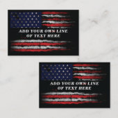 Fügen Sie Ihren eigenen Text unter der amerikanisc Visitenkarte (Vorne/Hinten)