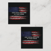 Fügen Sie Ihren eigenen Text unter der Flagge der Quadratische Visitenkarte (Vorne/Hinten)