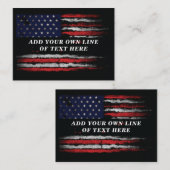 Fügen Sie Ihren eigenen Text unter der Flagge der Telefonnummerkarte (Vorne/Hinten)