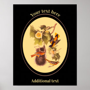 Fügen Sie Ihren eigenen Text Vintage Audubon Birds Poster