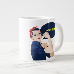 Fügen Sie Ihren eigenen Text zu Rosie Niveter Jumbo-Tasse