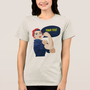 Fügen Sie Ihren eigenen Text zu Rosie Niveter Tri-Blend Shirt