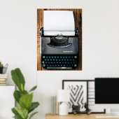 Fügen Sie Ihren eigenen Text zum Schreibmaschinenp Poster (Heimbüro)