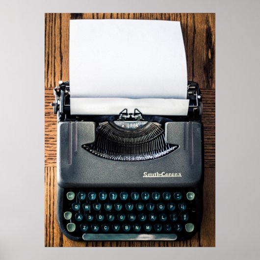 Fügen Sie Ihren eigenen Text zum Schreibmaschinenp Poster (Vorne)