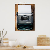 Fügen Sie Ihren eigenen Text zum Schreibmaschinenp Poster (Küche)