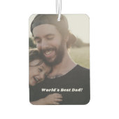 Fügen Sie Ihren eigenen Vater und Kind Foto Auto A Autolufterfrischer (Rückseite)