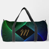 Fügen Sie Ihren ersten geometrischen grünen blauen Duffle Bag (Vorderseite)