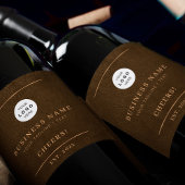 Fügen Sie Ihren Firmennamen Braungold hinzu Weinetikett