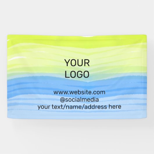 Fügen Sie Ihren Firmennamen Text Aquarelladresse h Banner (Horizontal)