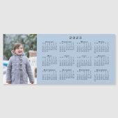 Fügen Sie Ihren Foto 2023 Kalender auf Light Blue  Magnetkarte (Vorderseite)