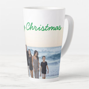 Fügen Sie Ihren Foto-Text fröhlich Weihnachtsfei Milchtasse