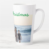 Fügen Sie Ihren Foto-Text fröhlich Weihnachtsfeier Milchtasse (Rechts)