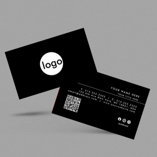 Fügen Sie Ihren individuellen Logo QR Code hinzu Visitenkarte