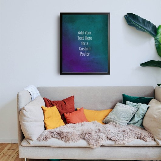 Fügen Sie Ihren Lila Aquamarinen Wortschatz für be Poster