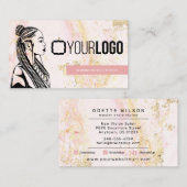 Fügen Sie Ihren Logo-Braid-Stylist oder den Friseu Visitenkarte (Vorne/Hinten)
