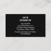 Fügen Sie Ihren Logo-Kreis beruflich schwarz hinzu Visitenkarte (Rückseite)