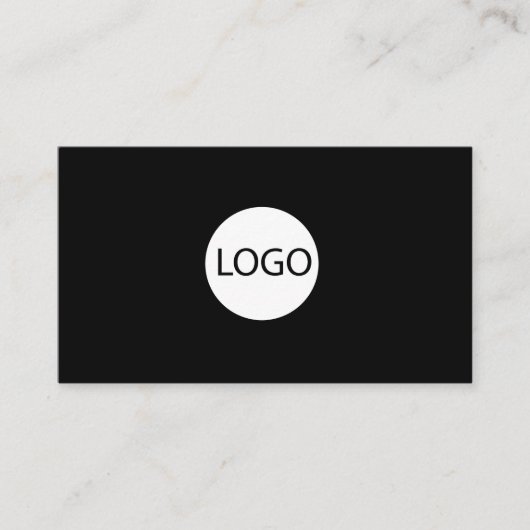 Fügen Sie Ihren Logo-Kreis beruflich schwarz hinzu Visitenkarte (Vorderseite)