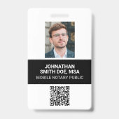 Fügen Sie Ihren Logo Mobile Notary Public QR-Code- Ausweis (Rückseite)