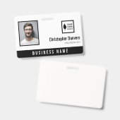 Fügen Sie Ihren Logo-Office-Mitarbeiter sauberer h Ausweis (Vorder- & Rückseite)