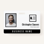 Fügen Sie Ihren Logo-Office-Mitarbeiter sauberer h Ausweis (Vorderseite)