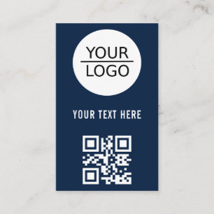 Fügen Sie Ihren Logo-QR-Code Custom Text Promotion Visitenkarte