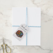 Fügen Sie Ihren Logo-QR-Code Social Handle hinzu Geschenkanhänger (Mit Garn)