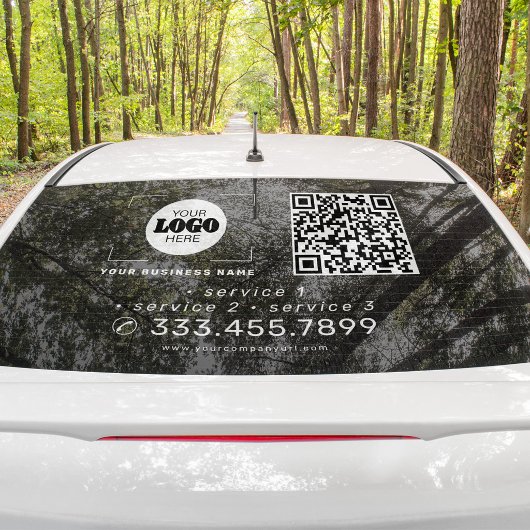 Fügen Sie Ihren Logo-QR-Code Werbeauto-Vinyl hinte Fensteraufkleber