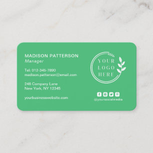 Fügen Sie Ihren Logo Social Media QR Code Corporat Visitenkarte