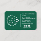 Fügen Sie Ihren Logo Social Media QR Code Corporat Visitenkarte (Vorderseite)