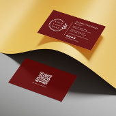 Fügen Sie Ihren Logo Social Media QR Code Corporat Visitenkarte