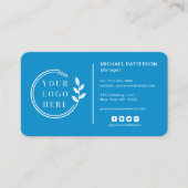 Fügen Sie Ihren Logo Social Media QR Code Corporat Visitenkarte (Vorderseite)