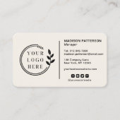 Fügen Sie Ihren Logo Social Media QR Code Corporat Visitenkarte (Vorderseite)