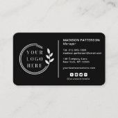 Fügen Sie Ihren Logo Social Media QR Code Corporat Visitenkarte (Vorderseite)