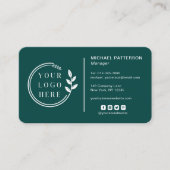 Fügen Sie Ihren Logo Social Media QR Code Corporat Visitenkarte (Vorderseite)