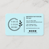 Fügen Sie Ihren Logo Social Media QR Code Corporat Visitenkarte (Vorderseite)