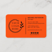 Fügen Sie Ihren Logo Social Media QR Code Corporat Visitenkarte (Vorderseite)