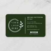 Fügen Sie Ihren Logo Social Media QR Code Corporat Visitenkarte (Vorderseite)