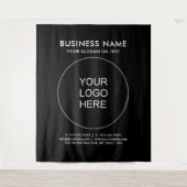 Fügen Sie Ihren Logo-Text extra großen schwarzen H Wandteppich (Vorderseite)