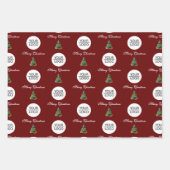 Fügen Sie Ihren Logo Text Werbeaktion Weihnachtsba Geschenkpapier Set (Vorderseite)