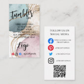 FÜGEN SIE IHREN LOGO TUMBLER CARE CARDS Gold Glitz Visitenkarte (Vorne/Hinten)