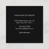 Fügen Sie Ihren Markennamen modernen minimalistisc Telefonnummerkarte (Rückseite)