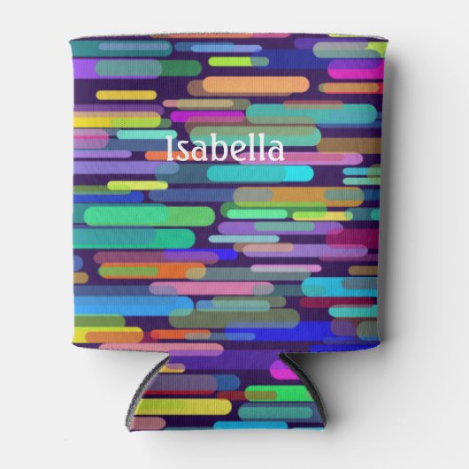 Fügen Sie Ihren Namen Abstrakt hinzu Dosenkühler (Vorderseite)