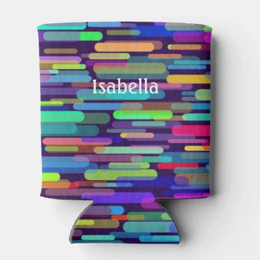 Fügen Sie Ihren Namen Abstrakt hinzu Dosenkühler (Rückseite)