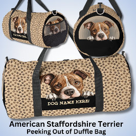 Fügen Sie Ihren Namen American Staffordshire Terri Duffle Bag