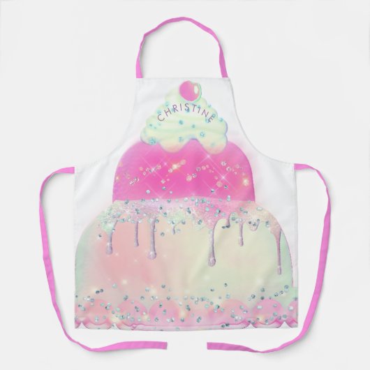 Fügen Sie Ihren Namen Big cake Design Schürze (Vorderseite)